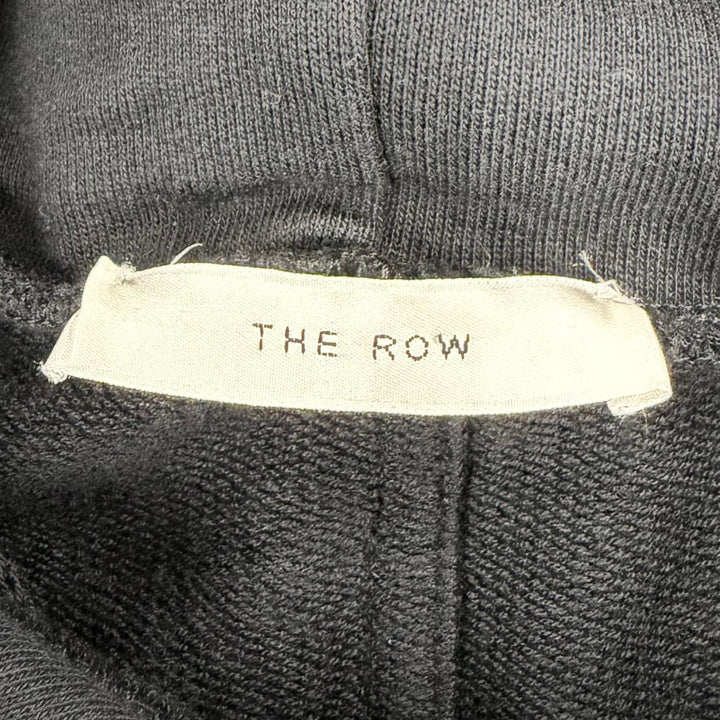 美品☆THE ROW ザロウ 386-K290 コットン100％ ESSONI TOP フード付 オーバーサイズ パーカー ブラック S 英国製 レディース メンズ