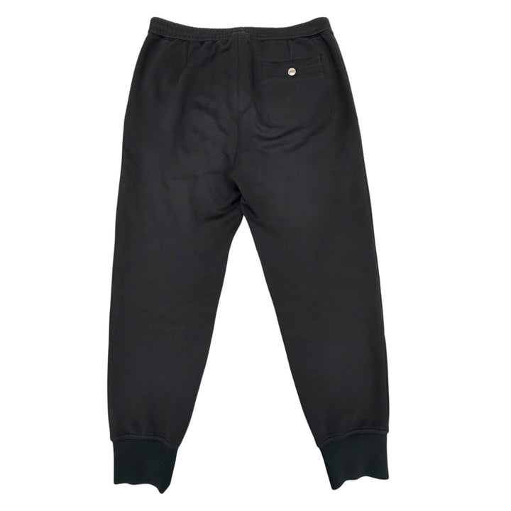 美品▼HERMES エルメス 23AW 32-5422 コットン シルバー金具 セリエボタン スウェットパンツ ブラック 44 イタリア製 正規品 メンズ