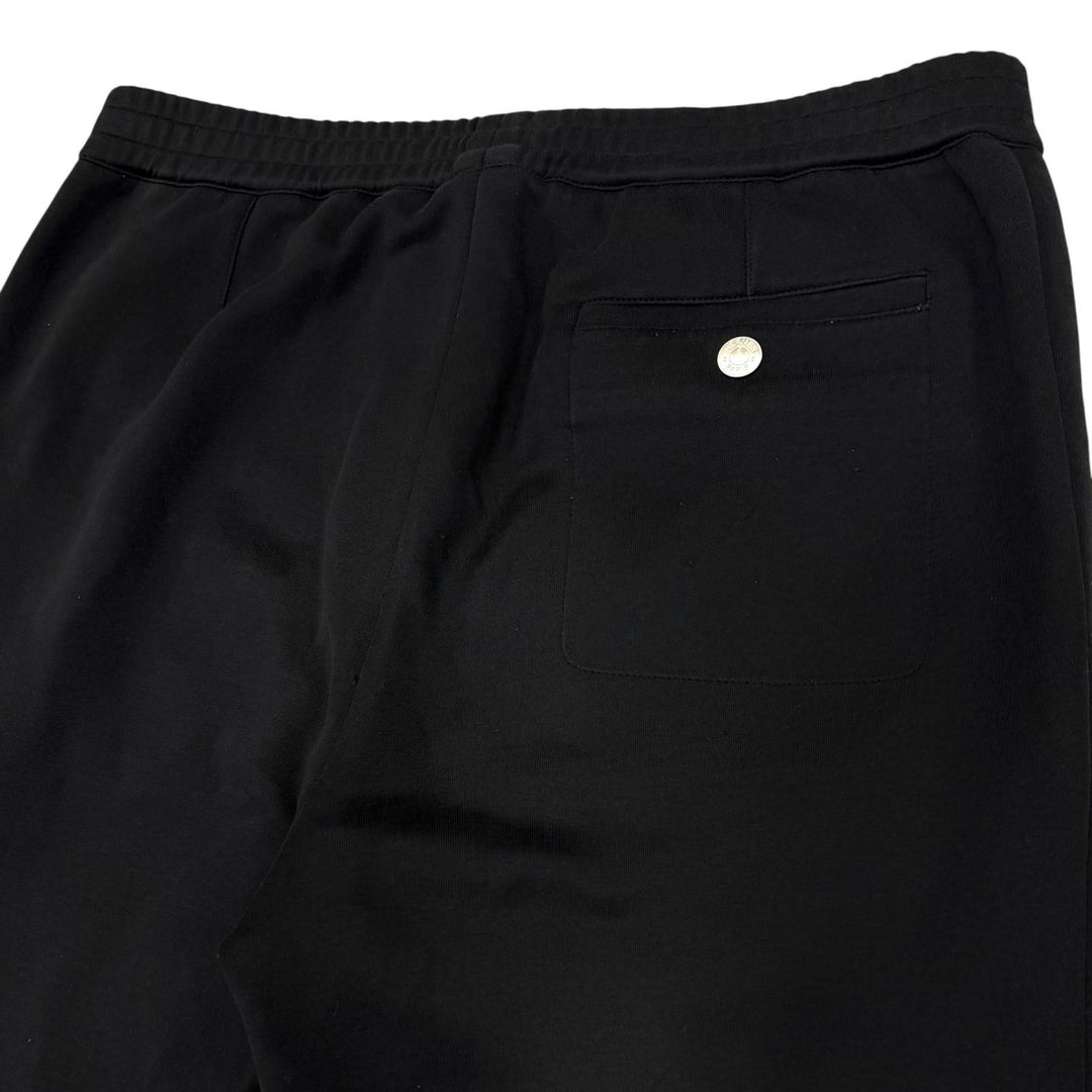 美品▼HERMES エルメス 23AW 32-5422 コットン シルバー金具 セリエボタン スウェットパンツ ブラック 44 イタリア製 正規品 メンズ