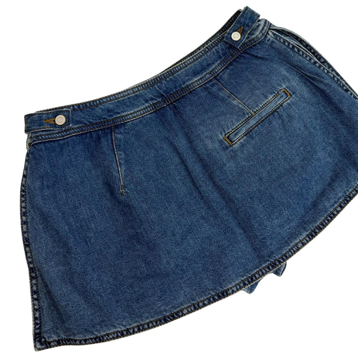 極美品★ロエベ×パウラズイビザ S616Y12X02/S616Y11X18 コットン100％ アナグラム デニムビスチェ ショートパンツ セット 36 正規品