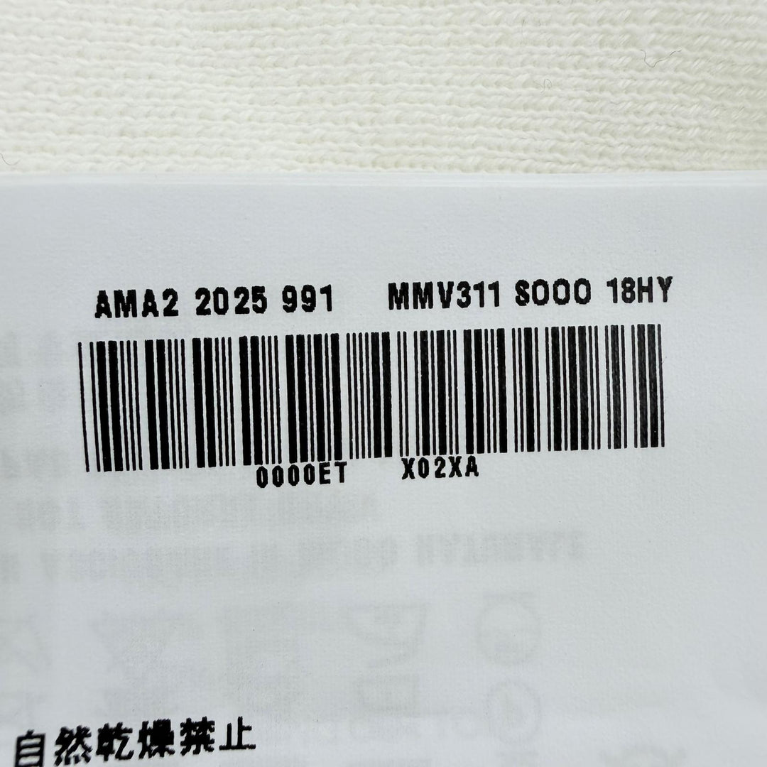 美品☆MIUMIU ミュウミュウ 2025年製 MMV311 コットンニット ロゴ ベアトップ トップス ホワイト 36 イタリア製 正規品 定価148500円