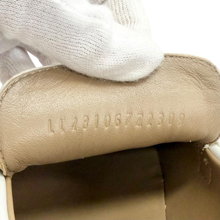 未使用品△HERMES エルメス 231067Z モカシン デスタン レザー ゴールド金具 ケリーバックル ローファー ホワイト 36.5 伊製 レディース