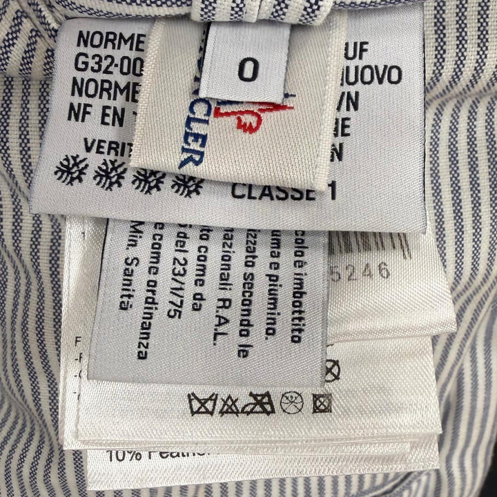 良品▼MONCLER GAMME BLEU モンクレール ガムブルー 23914032480 ウール カシミヤ ロゴワッペン ZIP ダウンジャケット ブラック 0 正規品