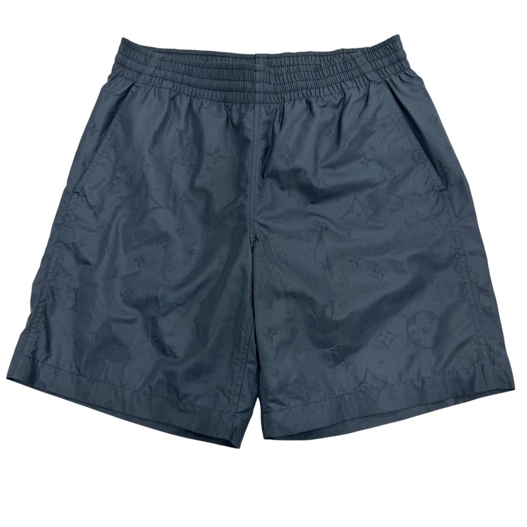 極美品▼LOUIS VUITTON ルイヴィトン 24SS 1A7Y0M シグネチャースウィムボードショーツ ショートパンツ ネイビー XS 伊製 正規品 メンズ