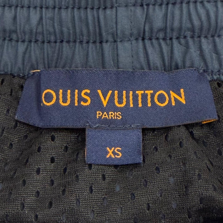 極美品▼LOUIS VUITTON ルイヴィトン 24SS 1A7Y0M シグネチャースウィムボードショーツ ショートパンツ ネイビー XS 伊製 正規品 メンズ