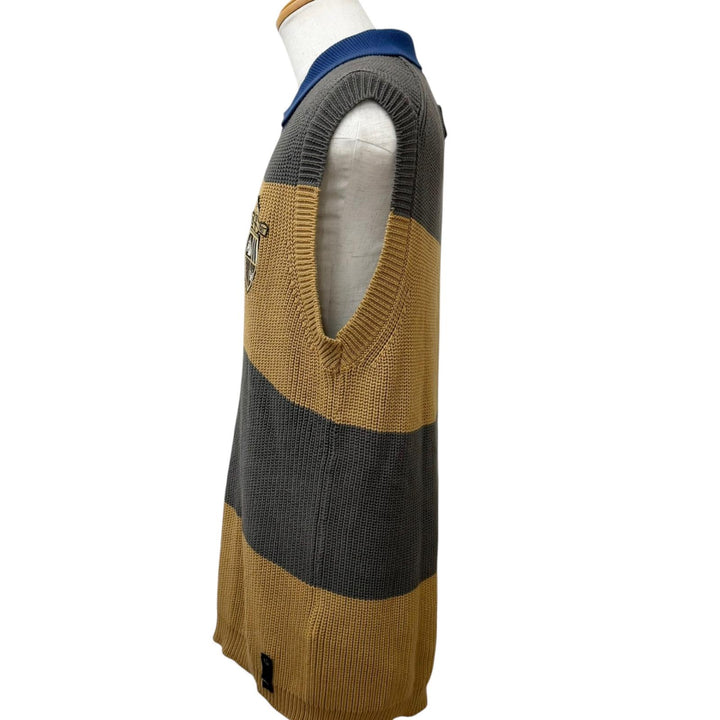 極美品□FENDI フェンディ 2024年製 FZC371 AU7S アイコン ノースリーブ ニットポロシャツ ベスト ブラウン 48 イタリア製 正規品 メンズ