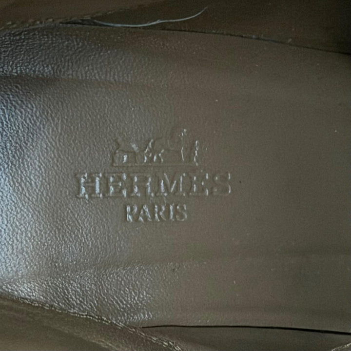 美品☆HERMES エルメス ストーリー70 シルバー金具 ケリーバックル チャンキーヒール レザー ロングブーツ ブラック 36.5 イタリア製