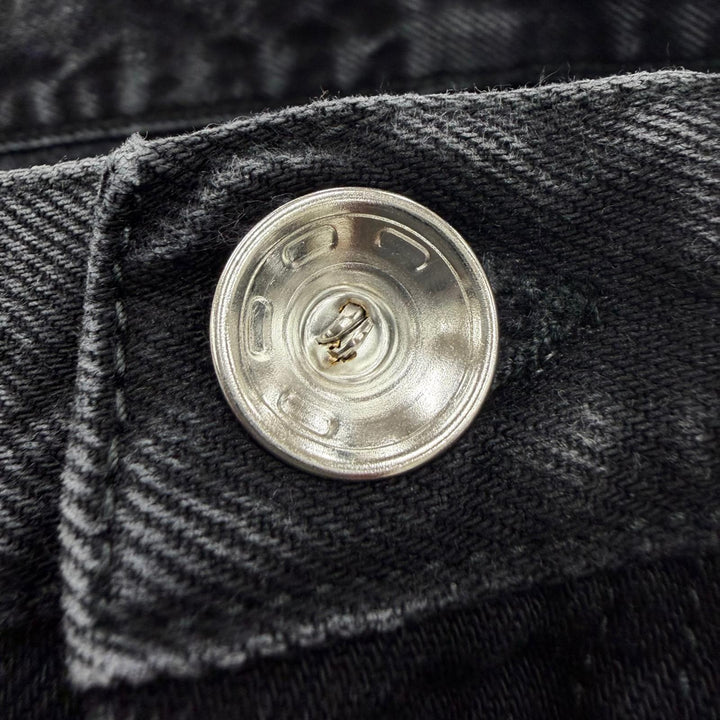 極美品☆Maison Margiela 1 10 メゾンマルジェラ1 10 25AW S51LA0052 5ポケット ワイド デニムパンツ ブラックデニム 38 正規 レディース