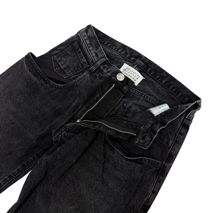 極美品☆Maison Margiela 1 10 メゾンマルジェラ1 10 25AW S51LA0052 5ポケット ワイド デニムパンツ ブラックデニム 38 正規 レディース