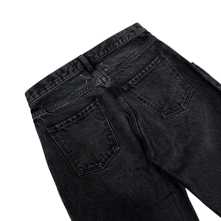 極美品☆Maison Margiela 1 10 メゾンマルジェラ1 10 25AW S51LA0052 5ポケット ワイド デニムパンツ ブラックデニム 38 正規 レディース