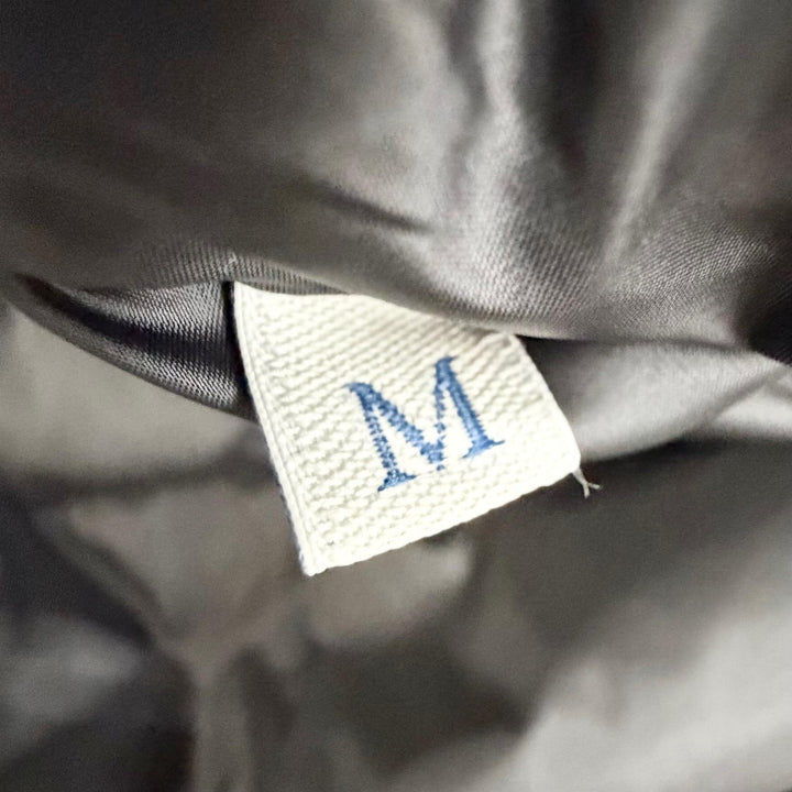 極美品△MONCLER モンクレール CARDIGAN TRICOT ロゴワッペン 袖ニット使い ダウンジャケット ブラック M 正規品 レディース