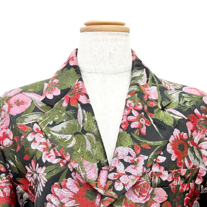 極美品△COMME des GARCONS コムデギャルソン 23SS GK-J023 ゴブラン ジャガード フローラル テーラードジャケット S 日本製 正規品