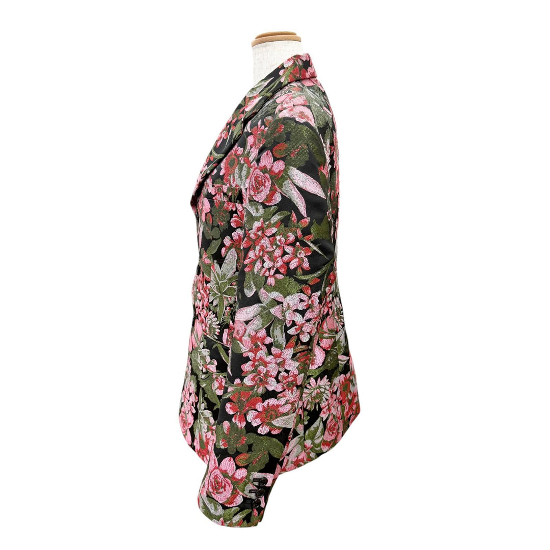 極美品△COMME des GARCONS コムデギャルソン 23SS GK-J023 ゴブラン ジャガード フローラル テーラードジャケット S 日本製 正規品