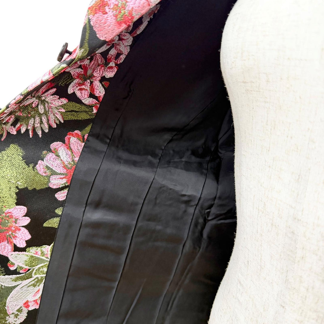 極美品△COMME des GARCONS コムデギャルソン 23SS GK-J023 ゴブラン ジャガード フローラル テーラードジャケット S 日本製 正規品