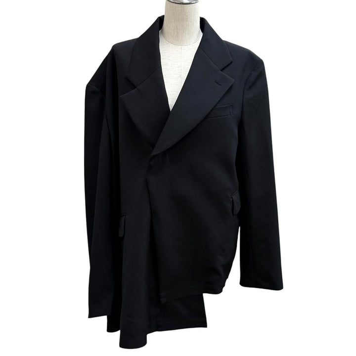 極美品★COMME des GARCONS コムデギャルソン 23SS GK-J032 ウール100％ オーバーサイズ アシンメトリー テーラードジャケット S 正規品