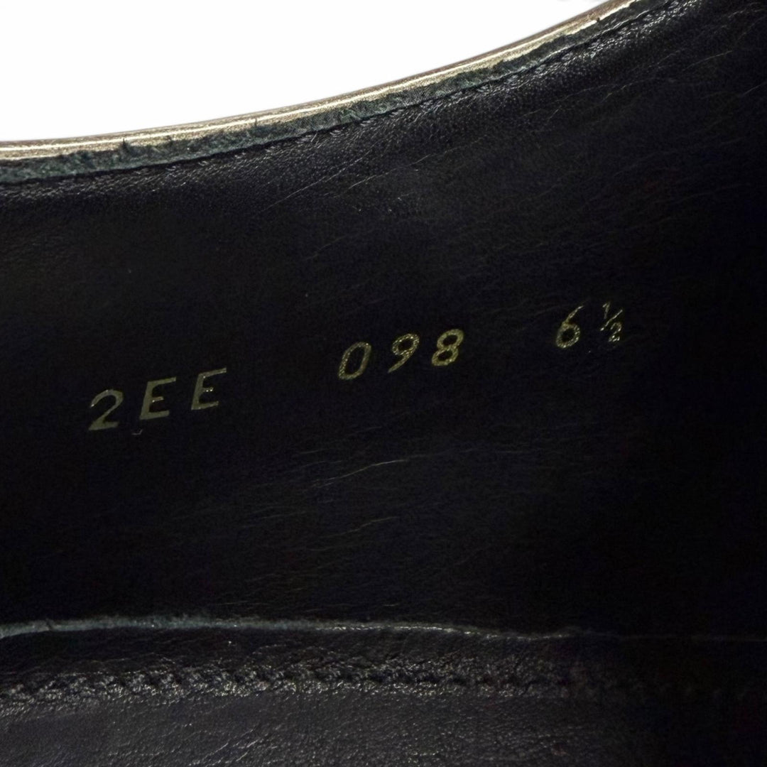 極美品□PRADA プラダ 2EE098 レザー エアソール ウィングチップ フルブローグ レースアップ レザーシューズ シルバー系 6.5 メンズ