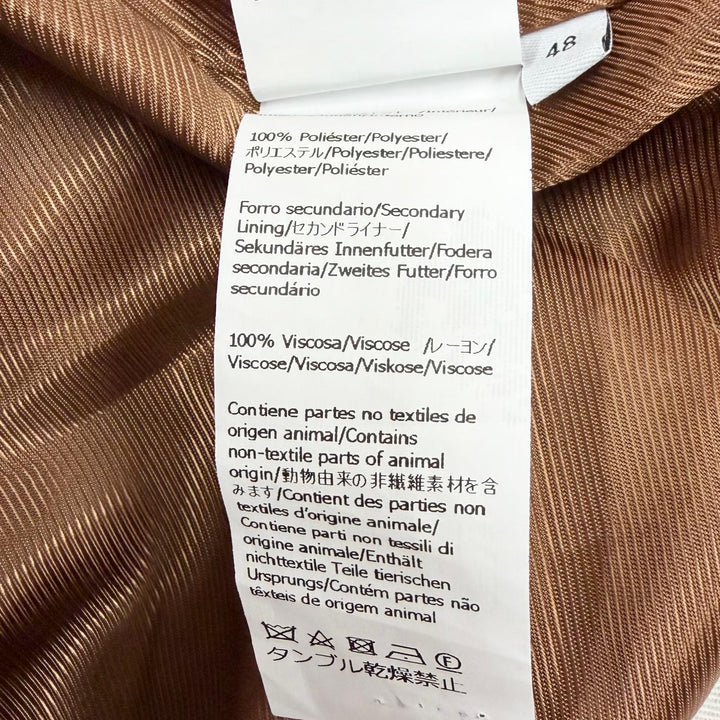 極美品□LOEWE ロエベ H526Y01WCA 襟裏アナグラムレザーパッチ フーデッド ブルゾンジャケット キャメル 48 イタリア製 正規品 メンズ
