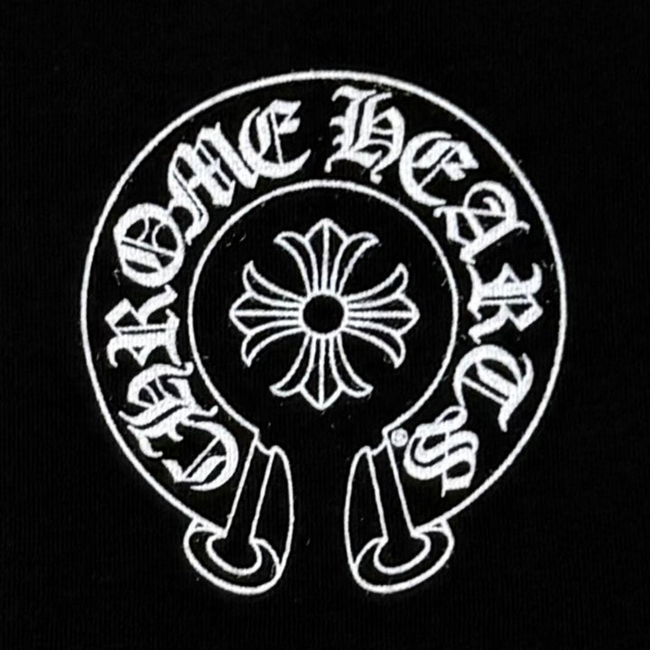 未使用品★CHROME HEARTS クロムハーツ ホースシュー ウエストロゴ入り スパッツ レギンス パンツ ブラック M 日本製 正規品 箱付き