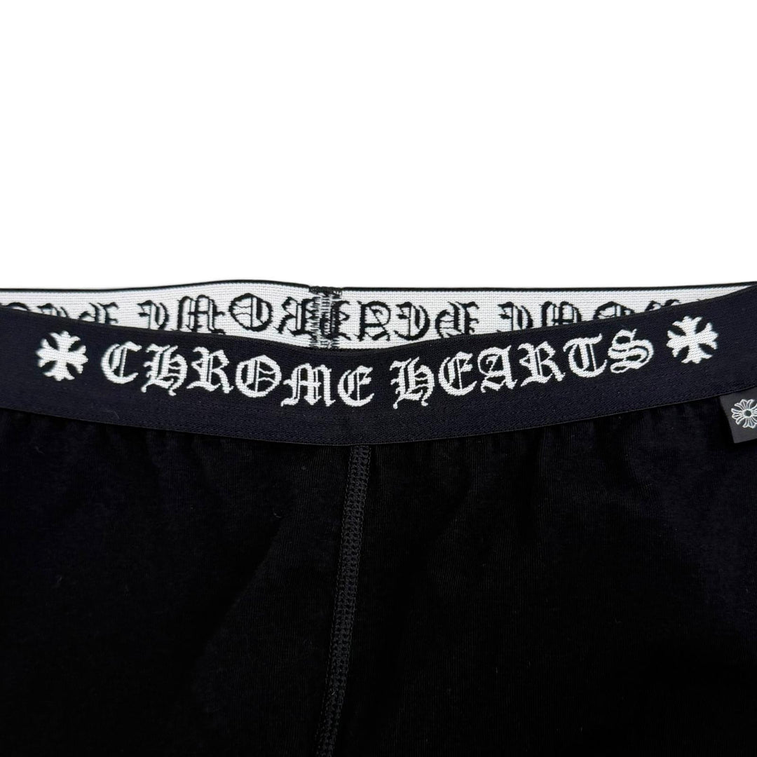 未使用品★CHROME HEARTS クロムハーツ ホースシュー ウエストロゴ入り スパッツ レギンス パンツ ブラック M 日本製 正規品 箱付き