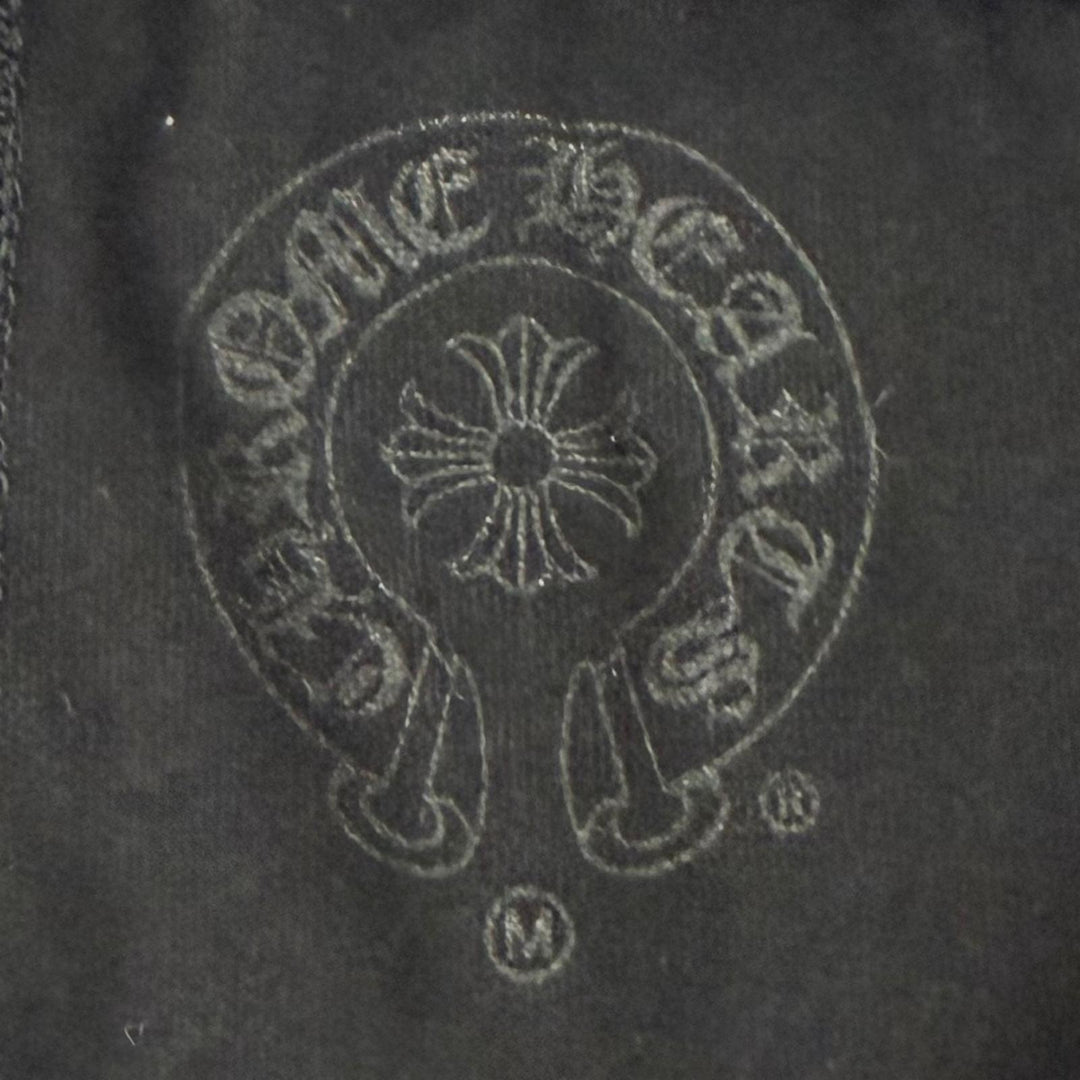 未使用品★CHROME HEARTS クロムハーツ ホースシュー ウエストロゴ入り スパッツ レギンス パンツ ブラック M 日本製 正規品 箱付き