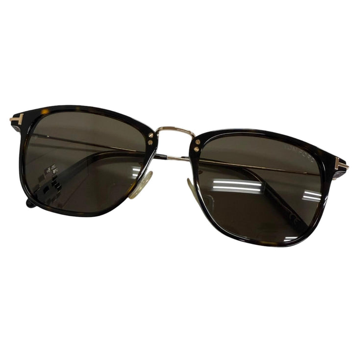 極美品□TOM FORD トムフォード TF672 Beau 朝倉未来着用モデル サングラス ブラウンデミ ゴールド 53□21-145 デモレンズ イタリア製