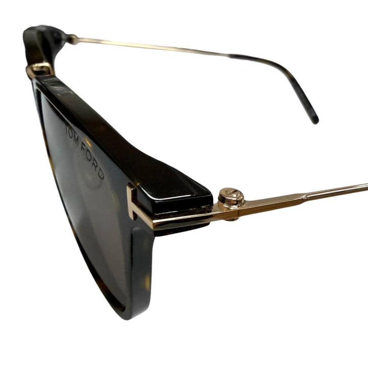 極美品□TOM FORD トムフォード TF672 Beau 朝倉未来着用モデル サングラス ブラウンデミ ゴールド 53□21-145 デモレンズ イタリア製