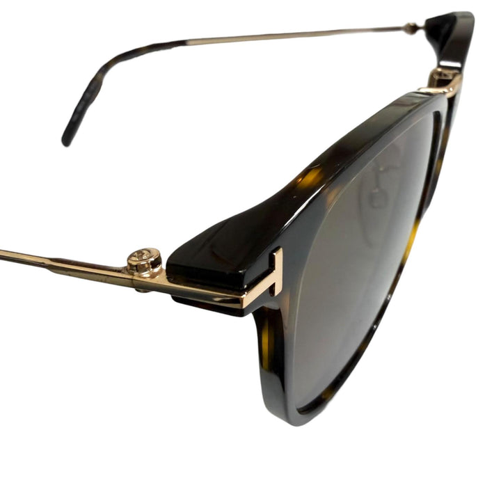 極美品□TOM FORD トムフォード TF672 Beau 朝倉未来着用モデル サングラス ブラウンデミ ゴールド 53□21-145 デモレンズ イタリア製