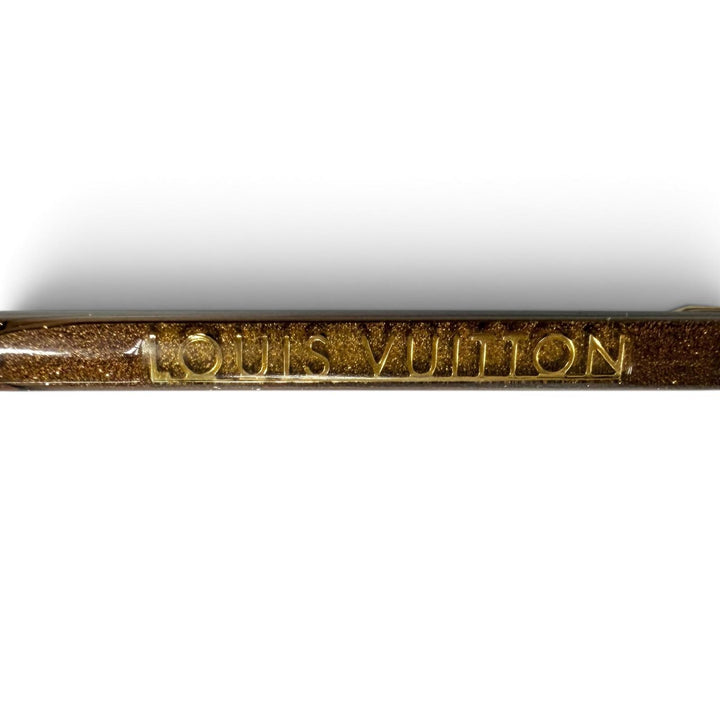 美品●LOUIS VUITTON ルイヴィトン Z0038U コンスピラシオン ツーブリッジ サングラス ゴールド クリアブラウン 56□19 仏製 レディース