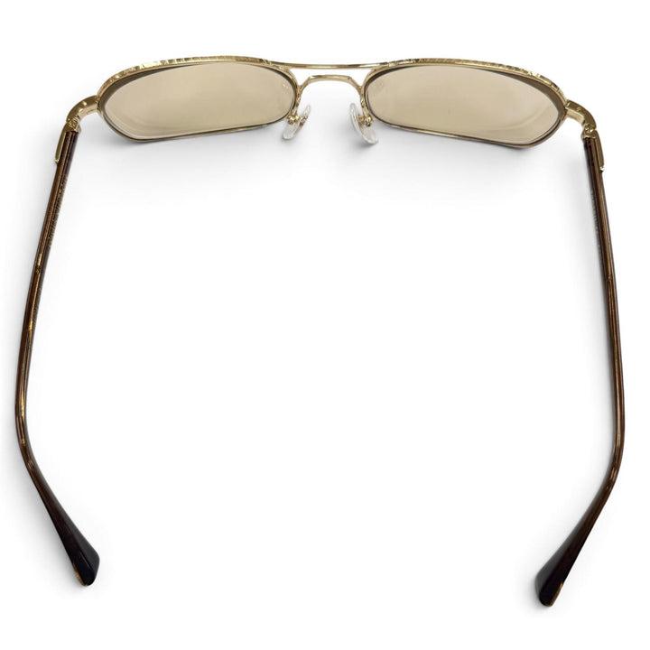 美品●LOUIS VUITTON ルイヴィトン Z0038U コンスピラシオン ツーブリッジ サングラス ゴールド クリアブラウン 56□19 仏製 レディース