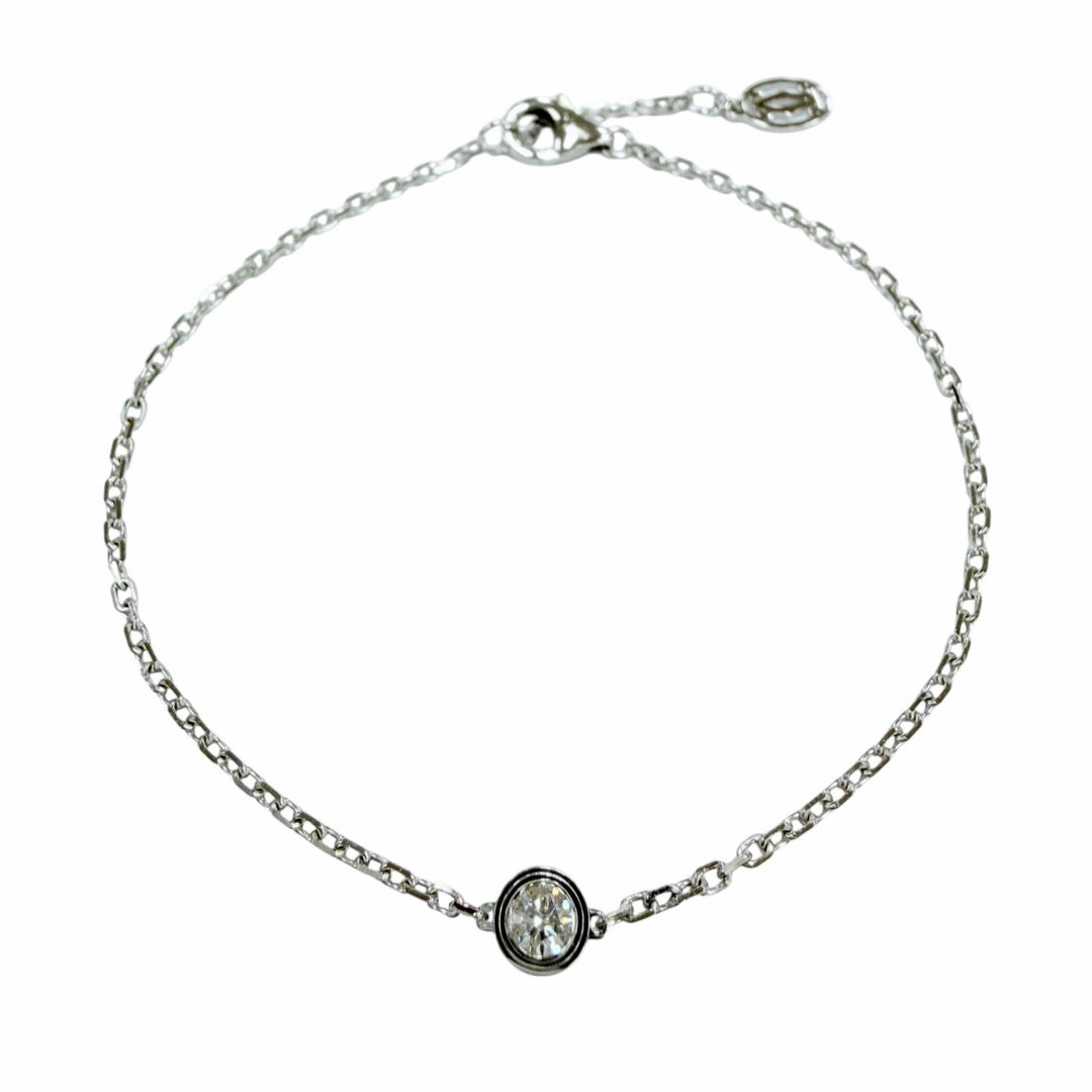 極美品☆Cartier カルティエ 852GJR ダムール MM ダイヤ ブレスレット AU750（WG）ダイヤモンド 26年2月購入 ホワイトゴールド 重量2.1g