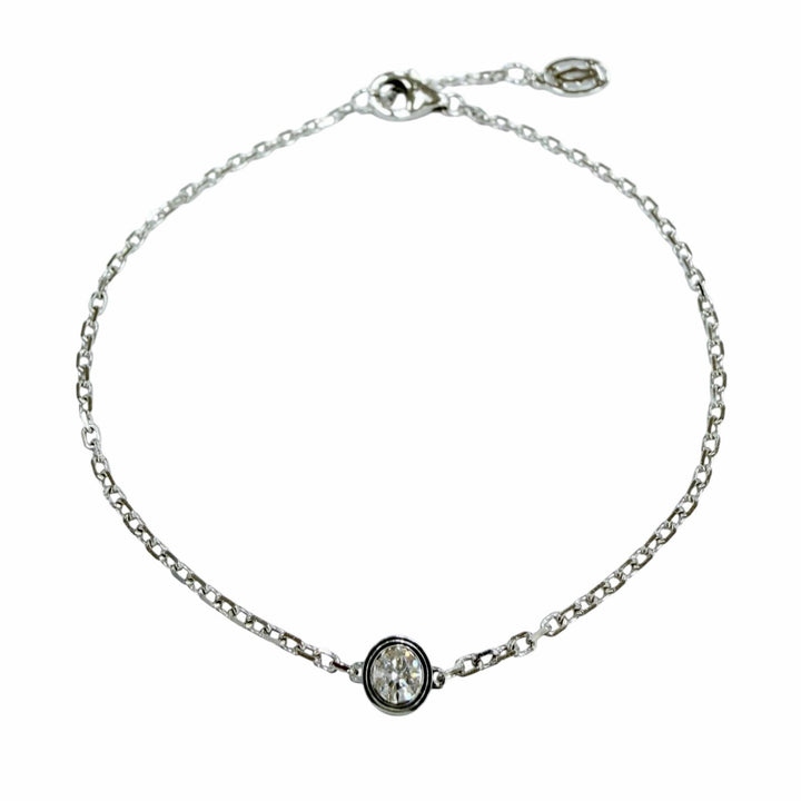 極美品☆Cartier カルティエ 852GJR ダムール MM ダイヤ ブレスレット AU750（WG）ダイヤモンド 26年2月購入 ホワイトゴールド 重量2.1g