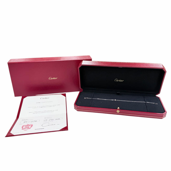 極美品☆Cartier カルティエ 852GJR ダムール MM ダイヤ ブレスレット AU750（WG）ダイヤモンド 26年2月購入 ホワイトゴールド 重量2.1g