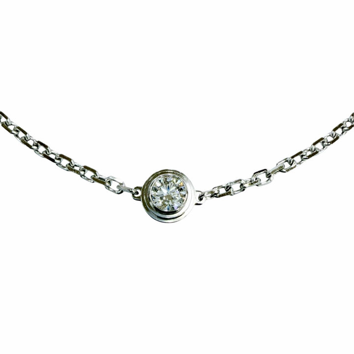 極美品☆Cartier カルティエ 852GJR ダムール MM ダイヤ ブレスレット AU750（WG）ダイヤモンド 26年2月購入 ホワイトゴールド 重量2.1g