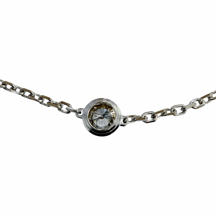 極美品☆Cartier カルティエ 852GJR ダムール MM ダイヤ ブレスレット AU750（WG）ダイヤモンド 26年2月購入 ホワイトゴールド 重量2.1g