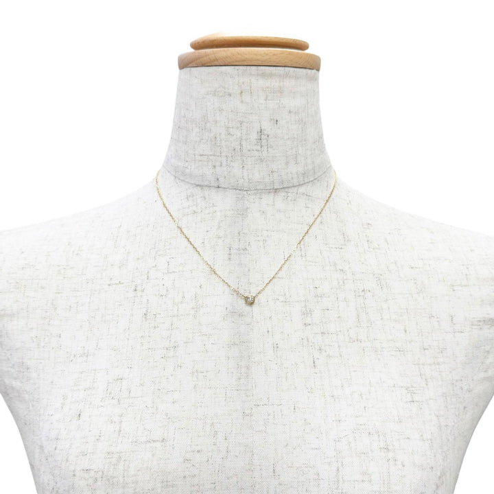 極美品△Cartier カルティエ 307GTC ダムール LM 750(YG) ダイヤモンド ネックレス イエローゴールド 重量2.95g 2026年4月購入 箱付き