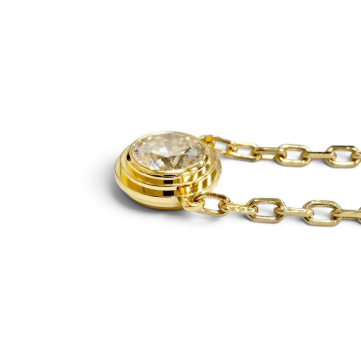 極美品△Cartier カルティエ 307GTC ダムール LM 750(YG) ダイヤモンド ネックレス イエローゴールド 重量2.95g 2026年4月購入 箱付き