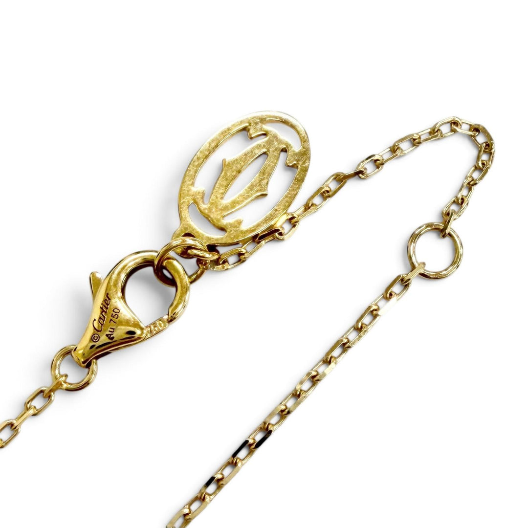 極美品△Cartier カルティエ 307GTC ダムール LM 750(YG) ダイヤモンド ネックレス イエローゴールド 重量2.95g 2026年4月購入 箱付き