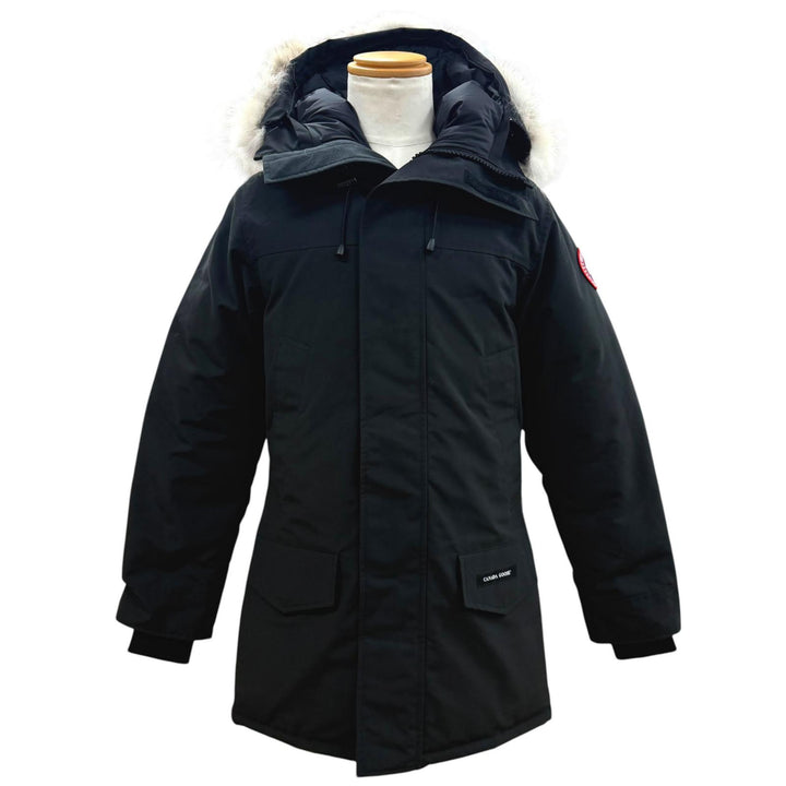 極美品▼CANADA GOOSE カナダグース 2062MA LANGFORD FUSION ロゴワッペン ファー付き フーデッド WZIPUP ダウンジャケット S 正規品