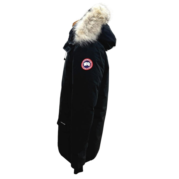 極美品▼CANADA GOOSE カナダグース 2062MA LANGFORD FUSION ロゴワッペン ファー付き フーデッド WZIPUP ダウンジャケット S 正規品
