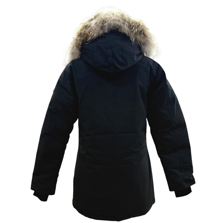 極美品▼CANADA GOOSE カナダグース 2062MA LANGFORD FUSION ロゴワッペン ファー付き フーデッド WZIPUP ダウンジャケット S 正規品