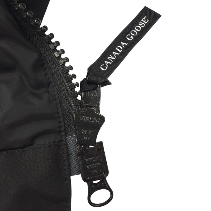 極美品▼CANADA GOOSE カナダグース 2062MA LANGFORD FUSION ロゴワッペン ファー付き フーデッド WZIPUP ダウンジャケット S 正規品