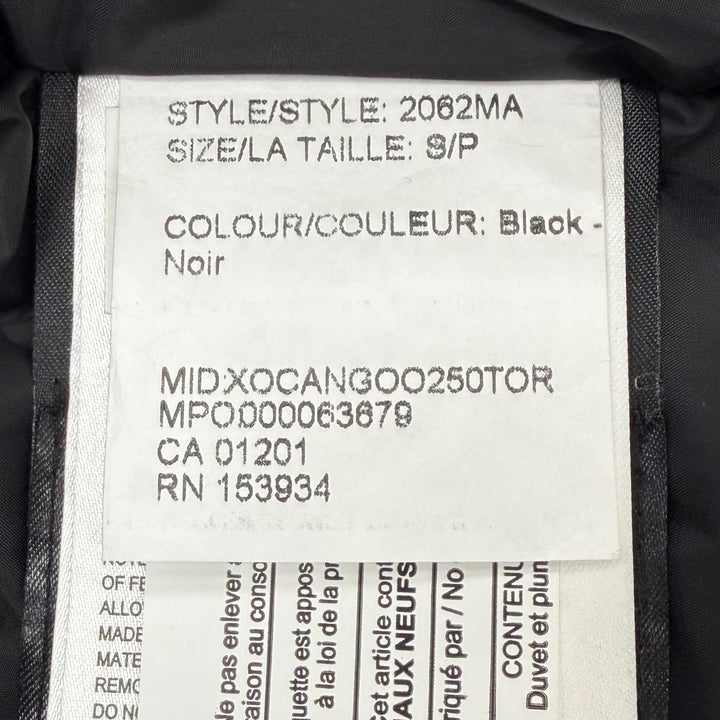極美品▼CANADA GOOSE カナダグース 2062MA LANGFORD FUSION ロゴワッペン ファー付き フーデッド WZIPUP ダウンジャケット S 正規品