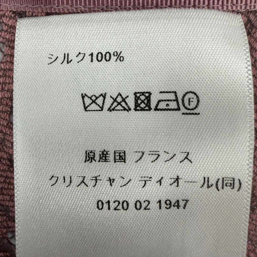 極美品☆Christian Dior クリスチャンディオール 341J52A8610 レース ディオリヴィエラ ミディスカート ピンク 44 フランス製 正規品