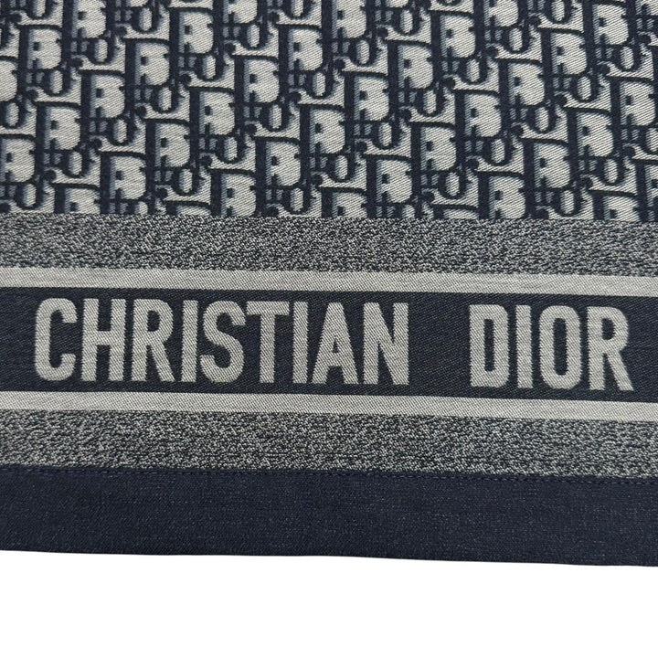 極美品★Christian Dior クリスチャンディオール 127G06A3669 BEE刺繡 裏地オブリーク柄 ベスト ネイビー 40 伊製 正規品 レディース