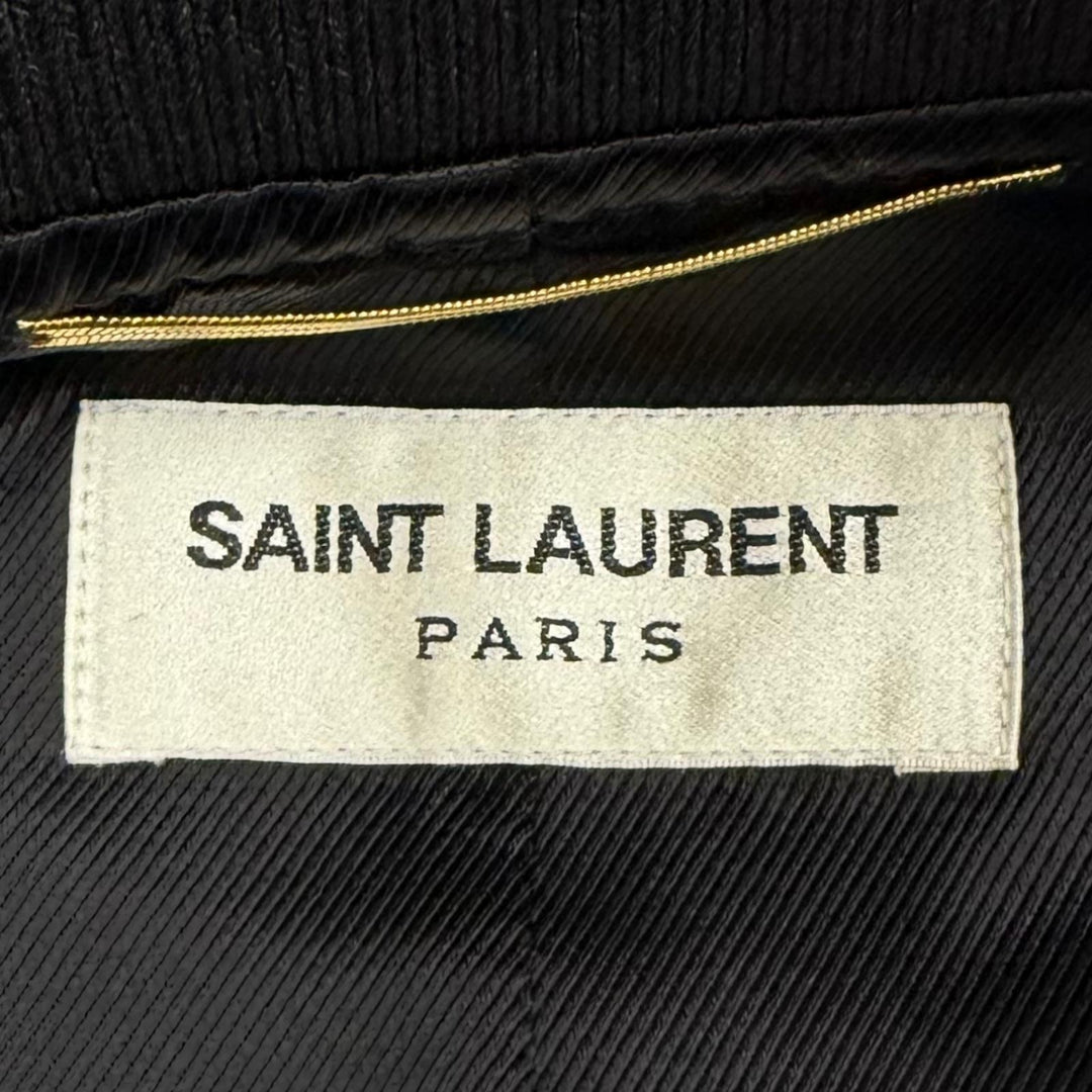 美品★SAINT LAURENT PARIS サンローランパリ 443399 テディ パラディアム ジャケット ブラック ゴールド 36 イタリア製 ガーメント付き