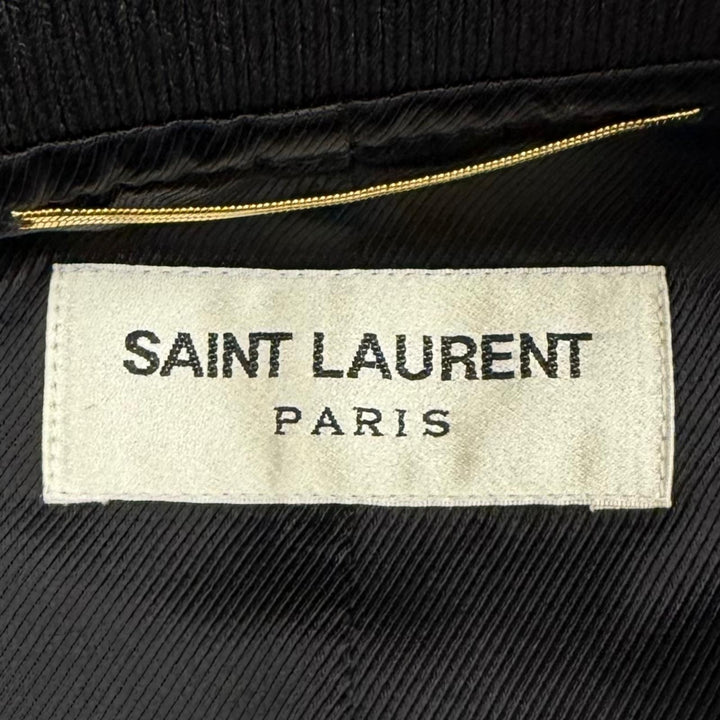 美品★SAINT LAURENT PARIS サンローランパリ 443399 テディ パラディアム ジャケット ブラック ゴールド 36 イタリア製 ガーメント付き
