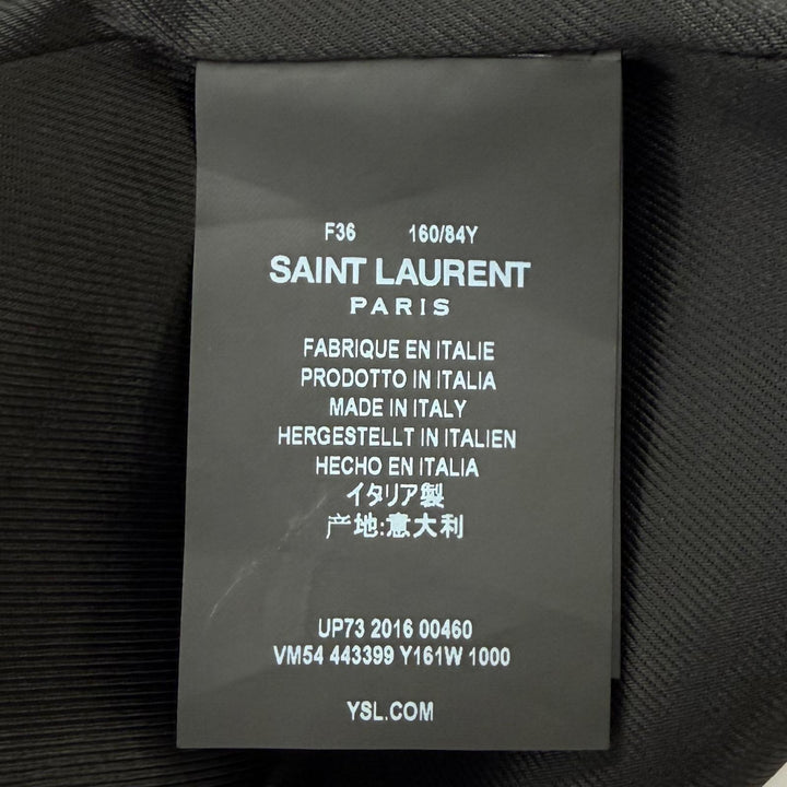 美品★SAINT LAURENT PARIS サンローランパリ 443399 テディ パラディアム ジャケット ブラック ゴールド 36 イタリア製 ガーメント付き