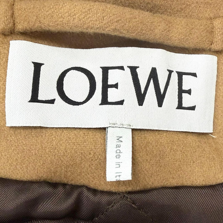 極美品□LOEWE ロエベ H800Y02X26 レザー切替 フクロウ バーシティジャケット スタジャン ベージュ ブラウン 46 イタリア製 メンズ