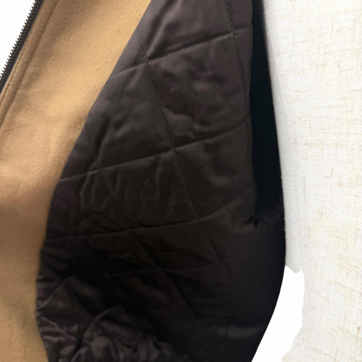 極美品□LOEWE ロエベ H800Y02X26 レザー切替 フクロウ バーシティジャケット スタジャン ベージュ ブラウン 46 イタリア製 メンズ