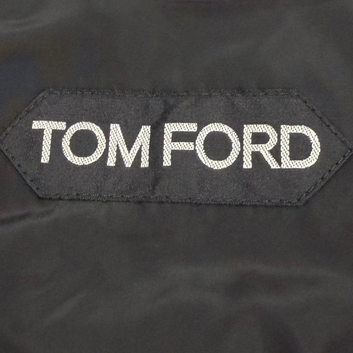 極美品▼TOM FORD トムフォード BYM2R TFKG54 ウール100% ニット切替 ダブルジップアップ パーカー ブラック 50 イタリア製 メンズ
